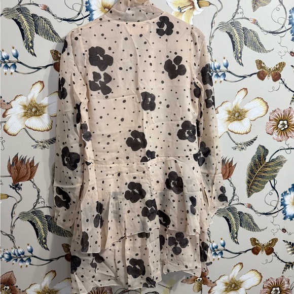 See by Chloe silk floral print mini dress Size 36 feminine formal Academia Dress - Picture 4 of 12